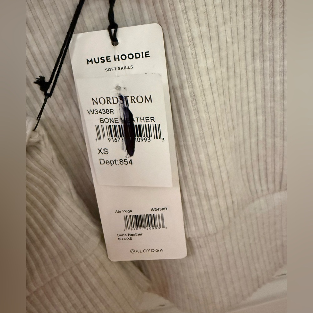 Alo Muse Hoodie Bone Heather XS - Picture 5 of 5